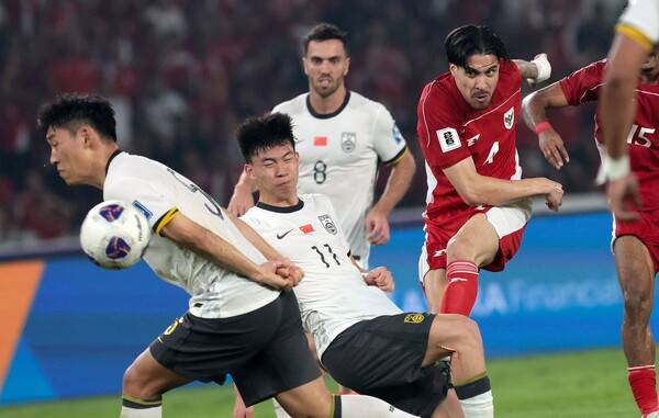 ▲ 중국을 1-0으로 이긴 인도네시아는 플레이오프 티켓을 얻었다. ⓒ연합뉴스/EPA/AFP