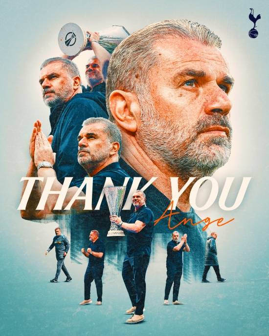 토트넘 홋스퍼가 결국 결단을 내렸다. 17년 무관을 끊은 안지 포스테코글루 감독과 갈라섰다.&nbsp;  토트넘은 7일(한국시간) 구단 홈페이지를 통해 포스테코글루 감독과 결별한다고 결정했다고 발표했다. 두 시즌만의 결별이다.&nbsp;토트넘