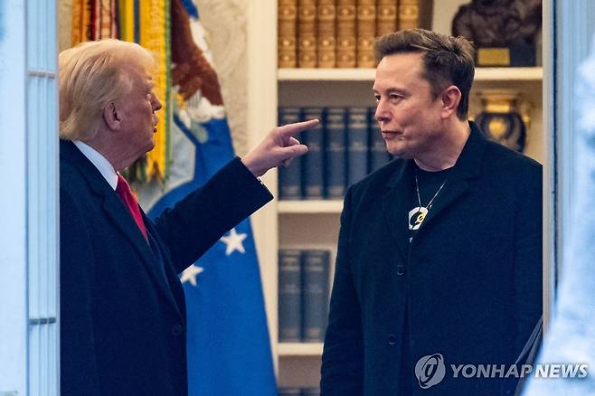 트럼프 대통령(왼쪽)과 머스크 [AFP 연합뉴스 자료사진. 재판매 및 DB 금지]