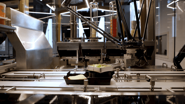 ABB로보틱스와 미국 버거봇이 캘리포니아주 로스 가토스에 연 햄버거 조리 자동화 식당 전경 (사진=ABB)