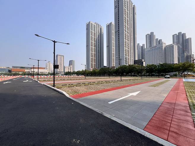 킨텍스역&nbsp;임시 공영주차장 전경. 고양시 제공