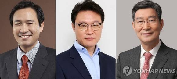 이재명 대통령은 8일 대통령실 정무, 홍보, 민정수석을 임명했다. 왼쪽부터 우상호 정무수석, 이규연 홍보소통수석, 오광수 민정수석. [사진=연합뉴스]