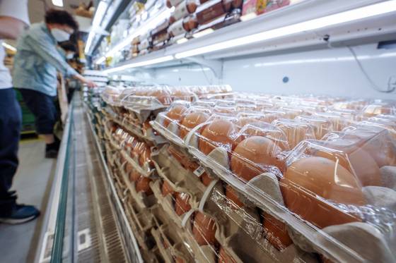 Eggs sold at a supermarket in Seoul on June 8 [NEWS1]
