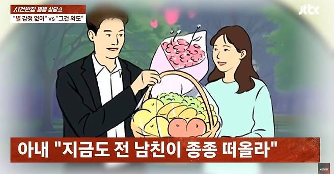 [서울=뉴시스] 결혼 후에도 전 남자친구를 잊지 못하는 아내와 이혼하고 싶다는 한 남성의 사연이 전해졌다. (사진=JTBC '사건반장' 갈무리) 2025.06.05 *재판매 및 DB 금지