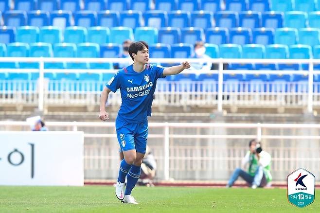 수원 삼성에서 뛰던 김건희의 모습. [한국프로축구연맹 제공. 재판매 및 DB 금지]