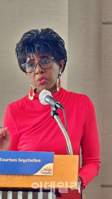세이셸관광청 극동아시아 총괄 아미아 조바노빅 마케팅 매니저(사진=이데일리 강경록 기자)