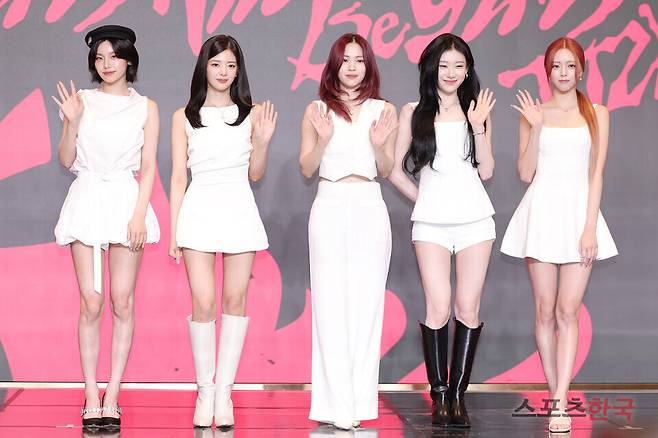 새 미니 앨범 '걸스 윌 비 걸스(Girls Will Be Girls)' 발매 기념 기자간담에 참석한 그룹 ITZY(있지). 25.6.9 ⓒ이혜영 기자 lhy@hankooki.com
