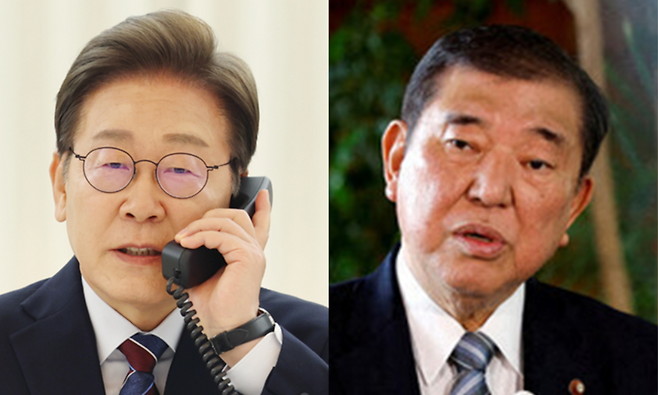 이재명 대통령과 이시바 총리. 연합뉴스
