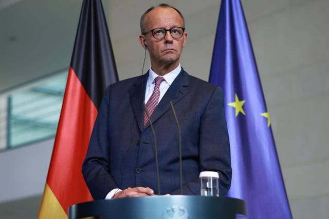 독일 재무장을 강조한 프리드리히 메르츠 독일 신임 총리. 베를린=EPA 연합뉴스