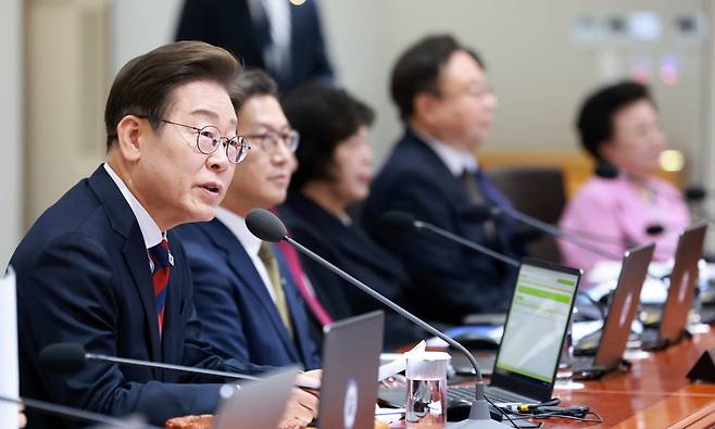 이재명 대통령이 6월 5일 서울 용산 대통령실 청사에서 열린 국무회의에서 발언하고 있다. 사진=연합뉴스
