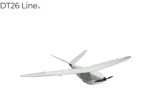 프랑스 드론 제조업체 델에어(Delair)가 우크라이나군에 공급한 것으로 알려진 드론 'DT26' /사진=델에어 홈페이지