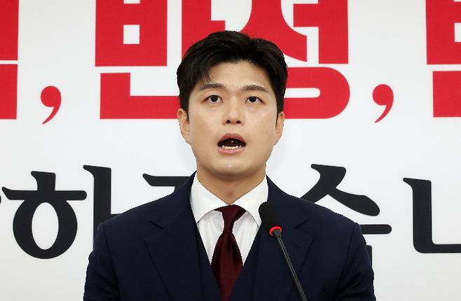 발언하는 김용태 비상대책위원장. 연합뉴스