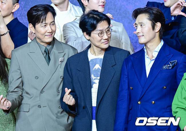 [OSEN=지형준 기자] 9일 오전 서울 용산구 서울드래곤시티에서 넷플릭스 시리즈 '오징어 게임' 시즌3 제작발표회가 열렸다.