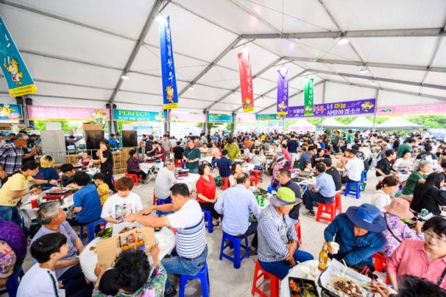 ▲지난해 남해마늘한우축제 모습. ⓒ남해군