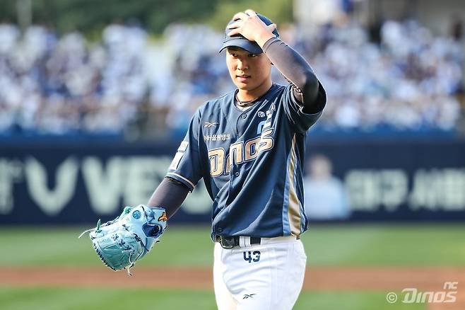 NC 신영우는 8일 대구 삼성전에서 선발등판해 5이닝 무안타 7탈삼진 사사구 4개로 강렬한 인상을 남겼다. 사진제공｜NC 다이노스