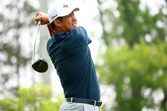 안병훈이 9일 캐나다 온타리오주 토론토의 TPC 토론토 노스코스에서 열린 PGA투어 RBC 캐나다 오픈 최종 라운드 3번 홀에서 티샷을 하고 있다. 게티이미지코리아