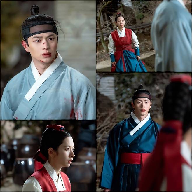 SBS 드라마 ‘귀궁’에서 윤갑과 이무기 강철이 1인2역을 소화한 배우 육성재 주요 출연장면. 사진 SBS