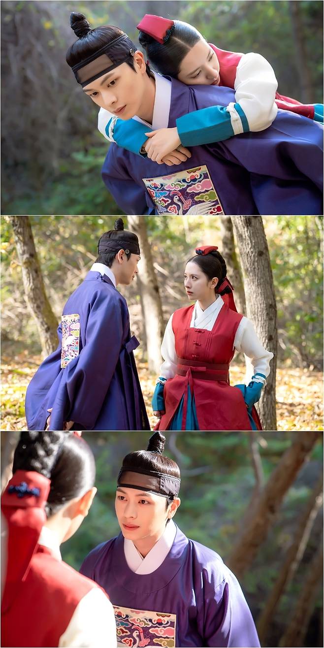 SBS 드라마 ‘귀궁’에서 윤갑과 이무기 강철이 1인2역을 소화한 배우 육성재 주요 출연장면. 사진 SBS