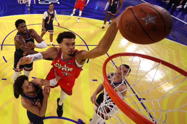 지난 2월 NBA 올스타전에서 활약한 빅터 웸반야마. Getty Images코리아