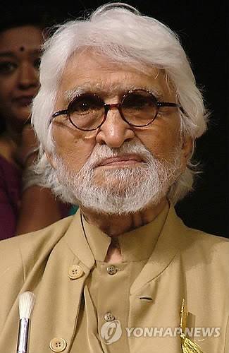 '인도의 피카소' 후세인의 생전 모습 [EPA 연합뉴스. 재판매 및 DB 금지]