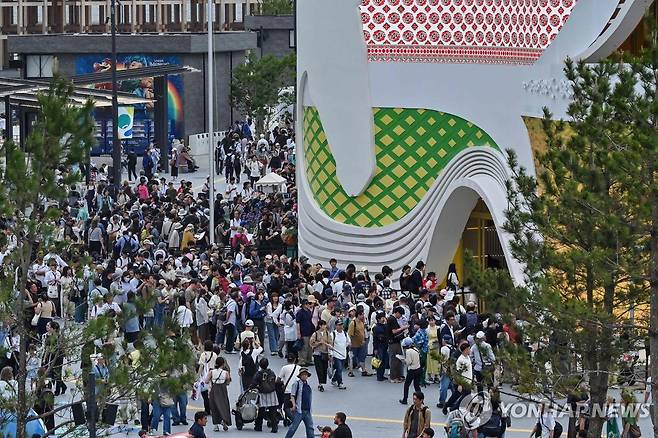 5월 21일 오사카 엑스포 박람회장 모습 [AFP 연합뉴스 자료사진. 재판매 및 DB 금지]