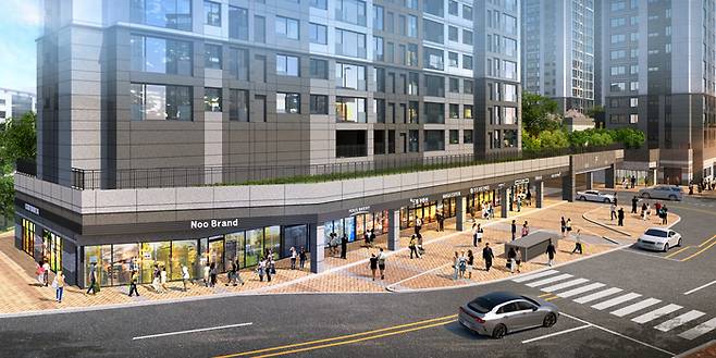 경기도 평택석정공원 화성파크드림 단지 내 상가 조감도. <HS화성 제공>