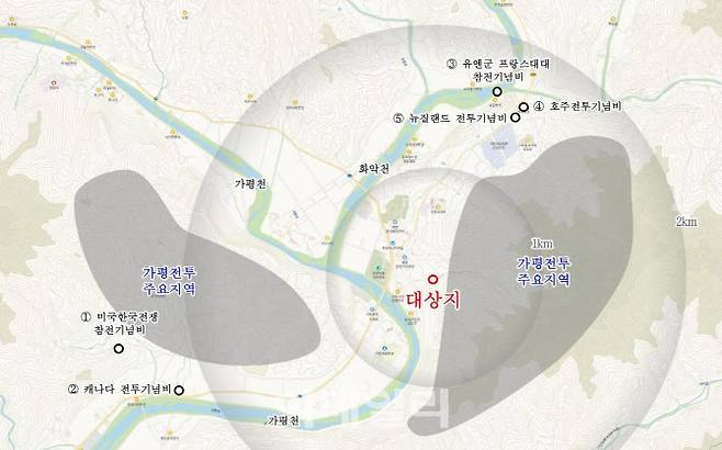 미·영연방 관광안보공원 위치도.(자료=경기도)