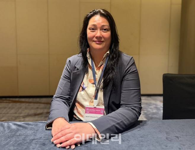 디온 코바야시(Dione Kobayashi) MGB이노베이션 총괄이 이데일리와 인터뷰를 진행하고 있다.(사진=이데일리 임정요 기자)