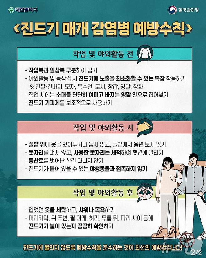 진드기 예방수칙 포스터.(대전시 제공. 재판매 및 DB 금지)2025.6.10/뉴스1