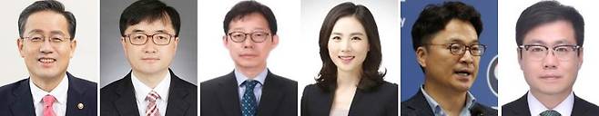 이재명 대통령이 10일 차관급 인선을 발표 했다. 대통령실은 이형일(왼쪽부터) 통계청장을 기획재정부 1차관에 임명, 임기근 조달청장을 기획재정부 2차관 임명, 박윤주 주아세안대표부 공사를 외교부 1차관에 임명, 김진아 한국외대 교수를 외교부 2차관에 임명, 문신학 산업통상자원부 대변인을 산업통상자원부 1차관에 임명, 여한구 피터슨국제경제연구소 선임위원을 통상교섭본부장에 임명했다고 밝혔다.  2025.06.10. 대통령실 제공