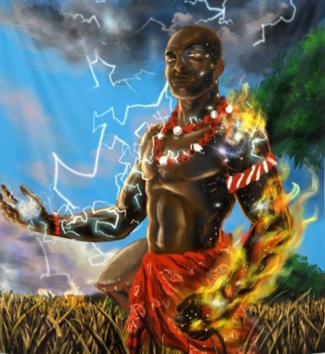 그림30508.jpg 요루바족 신, 천둥과 번개의 신 상고(shango) 요루바족 신. 천둥과 번개 신 상고