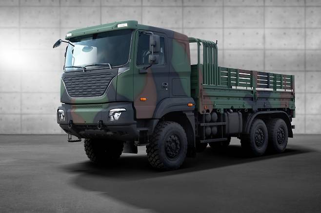 기아가 차세대 군용 '중형표준차' 양산에 들어갔다. 사진은 기아의 중형표준차 5톤 모델. /사진=기아