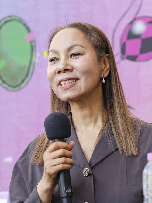 가수 인순이가 11일 국립극장에서 열린 기자간담회에서 2025 여우락에 참여하는 소감을 말하고 있다. [사진 제공= 국립극장]