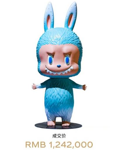 108만위안(2억원), 수수료 포함 124만위안에 낙찰된 라부부 인형 [사진=SCMP]