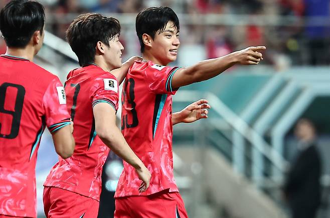 선제골을 만들어낸 전진우. [뉴스1]