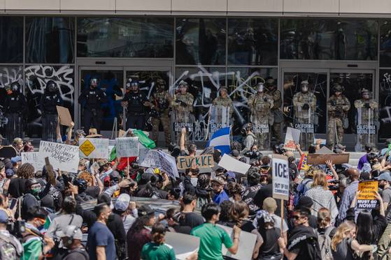 LA 시위 현장. AFP=연합뉴스