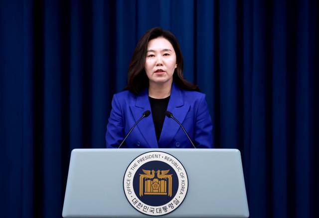 ▲ 강유정 대통령실 대변인이 11일 서울 용산 대통령실 청사에서 현안 브리핑을 하고 있다. 연합뉴스
