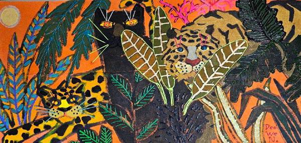 맥화랑이 마련한 ‘멀고 가까운 섬들’에 전시한 이두원 작가의 ‘정글 맹수 휴식도’.  맥화랑 제공