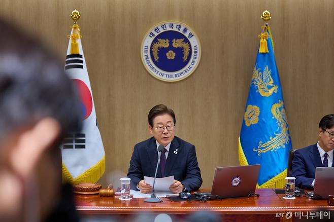 이재명 대통령이 10일 서울 용산구 대통령실 청사에서 열린 국무회의에서 모두발언을 하고 있다. (대통령실 제공. 재판매 및 DB 금지) 2025.6.10/사진=뉴스1(허경 기자)