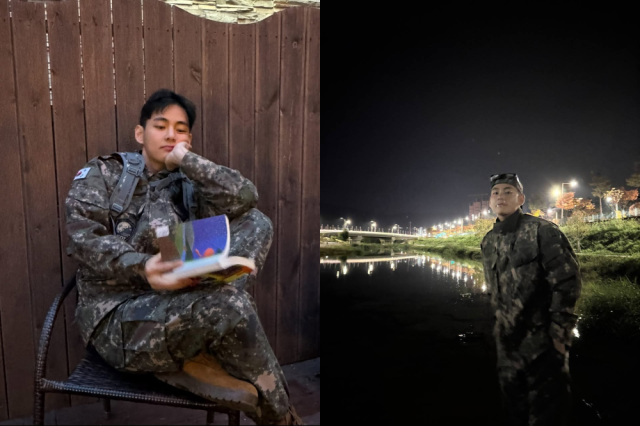 방탄소년단 뷔가 군생활의 사진들을 모두 공개했다. / 뷔 인스타그램 캡처