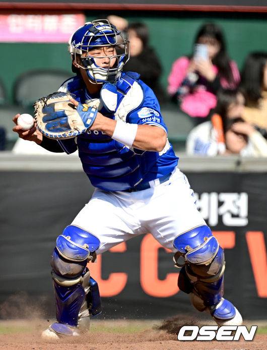 [OSEN=최규한 기자] 삼성 김재성. 2024.03.09 / dreamer@osen.co.kr