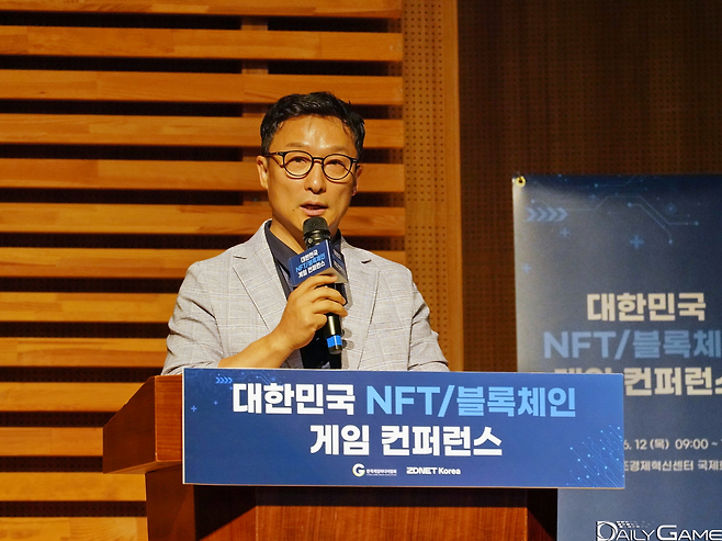 한국게임미디어협회 이택수 협회장이 개회사를 진행했다.