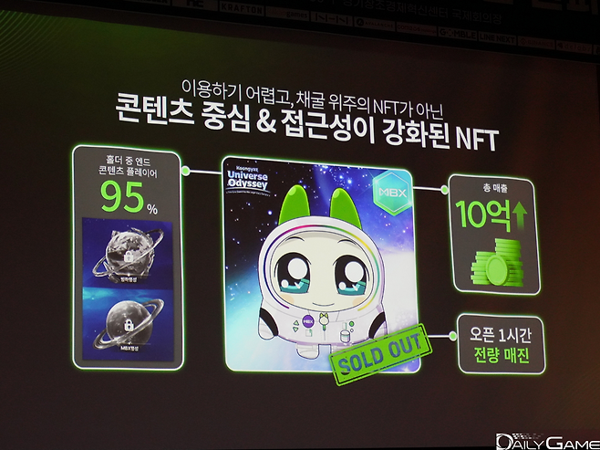 NFT 역시 콘텐츠 중심 및 접근성 강화가 관심을 모으는 방향이 될 수 있다 강조했다.