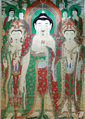 진주 청곡사 영산회 괘불탱(청곡사 제공. 재판매 및 DB금지).