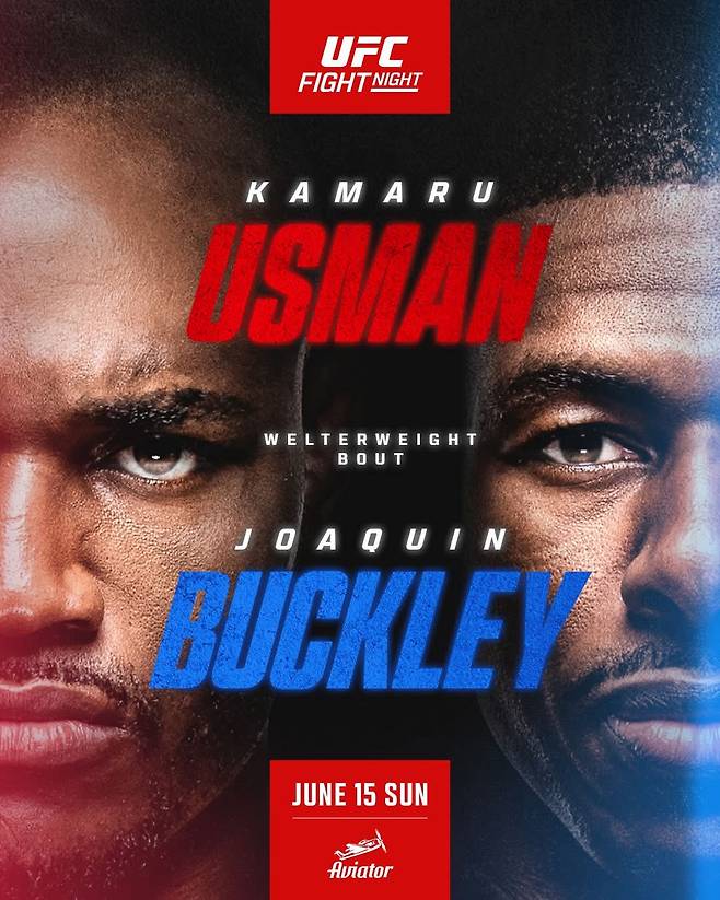 UFC 웰터급 5위 우스만과 7위 버클리가 15일(한국시간) UFC 파이트 나이트에서 격돌한다.(UFC 제공)