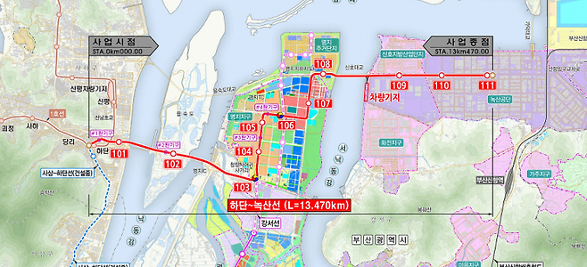 부산교통공사가 도시철도 하단~녹산선을 본격 추진한다.