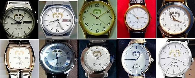 대통령실이 지난 10일 역대 대통령이 제작한 '대통령 시계'를 포함해 대통령실 선물을 제작하기 위한 작업에 돌입했다고 밝혔다. 위 사진 왼쪽부터 박정희, 전두환, 노태우, 김영삼, 김대중 전 대통령의 시계. 아래 왼쪽부터 노무현, 이명박, 박근혜, 문재인,윤석열 전 대통령의 시계./뉴스1