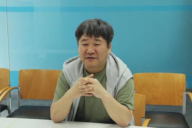 오석주 위메이드넥스트 CTO(최고기술책임자)가 지난달 29일 성남시 분당구 판교에 위치한 위메이드 본사에서 데일리안과 인터뷰하고 있다.ⓒ위메이드