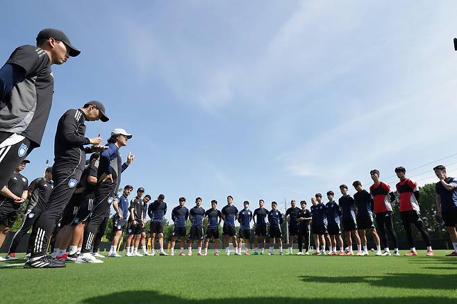 베이스캠프 샬럿에서 훈련에 돌입한 울산 HD 선수단. [사진 울산 HD]