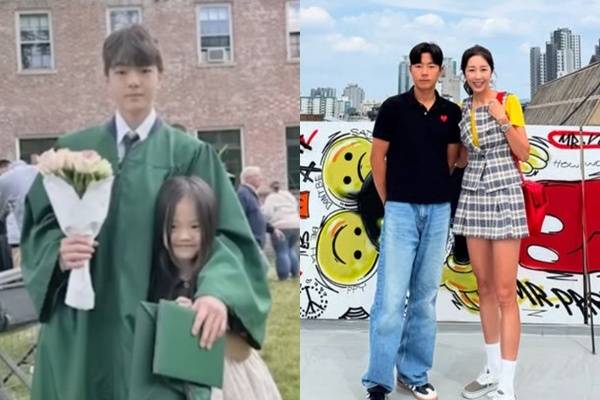 왼쪽부터 손태영-권상우 부부 딸 아들, 윤종신-전미라 부부 아들/각자 소셜미디어